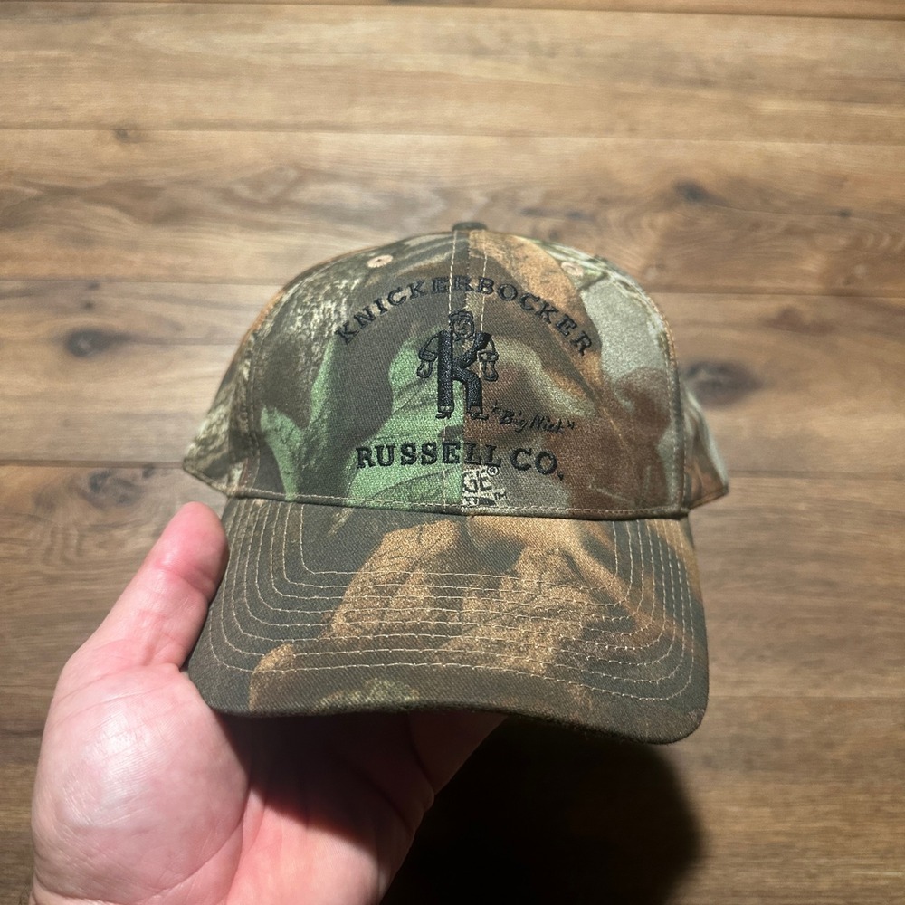 Vintage Knickerbocker Russell Co Camo Hat Men OSFA Advantage Timber Big Nick